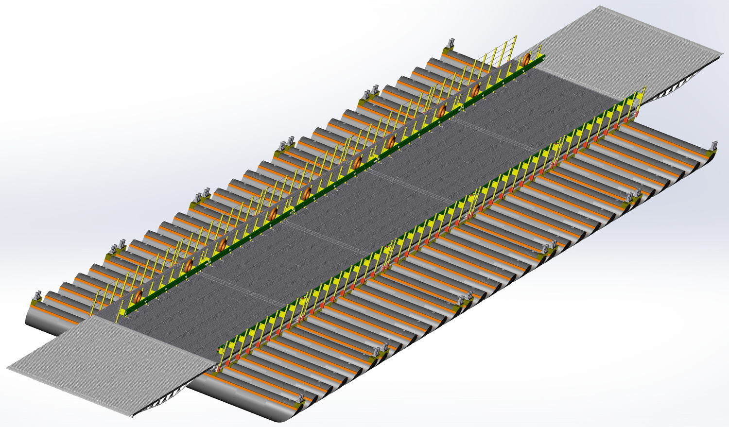 Наплавной мост МПКТ-2 с поперечным расположением наплавных опор (гондол)