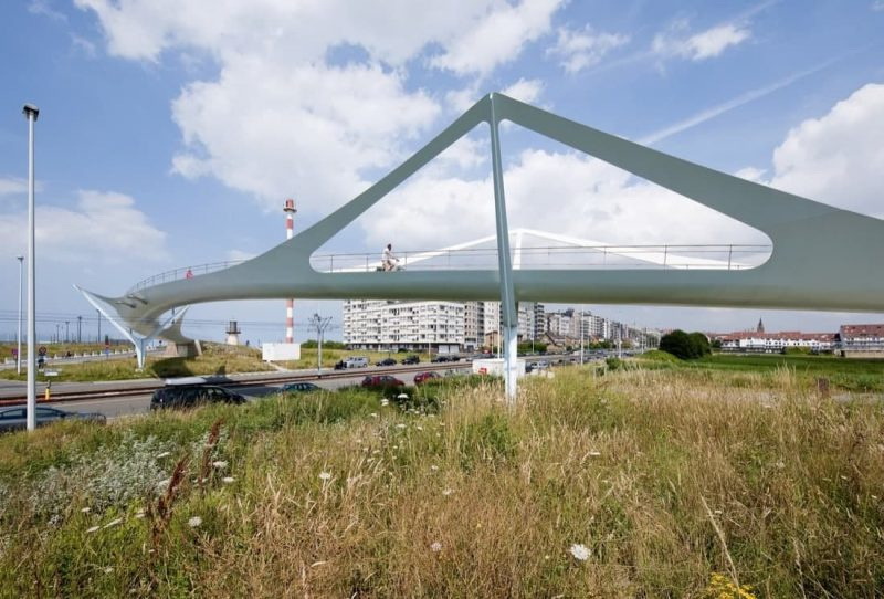 Стальной пешеходный мост в Бельгии Knokke Footbridge