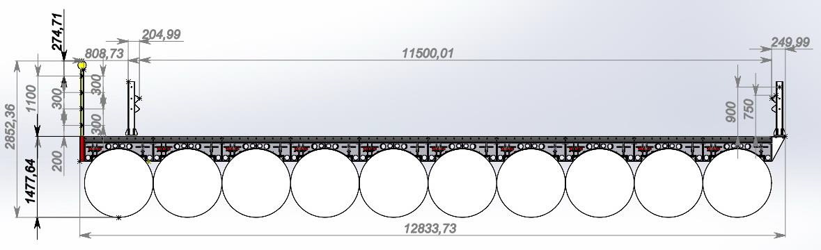 Схема двухпутного наплавного моста МПТ-1/Г11,5/140(П)