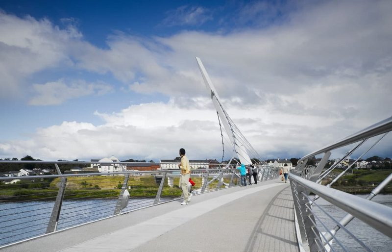 Висячий (подвесной) пешеходно-велосипедный мост "мост мира" Peace Bridge (Foyle)