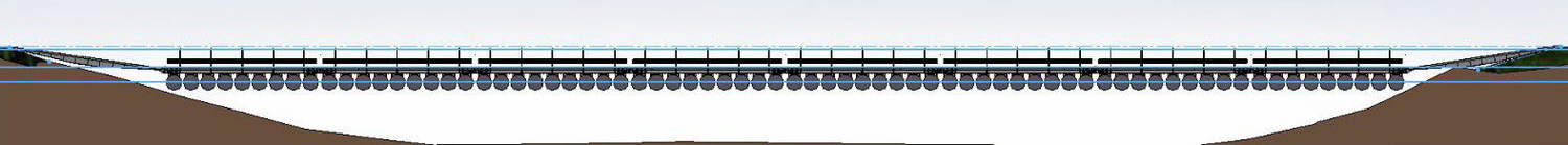 Посадка напланого моста на нижний эксплуатационный уровень