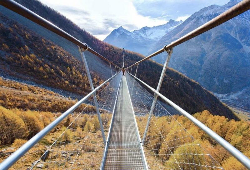 Подвесной пешеходный мост Charles Kuonen Suspension Bridge