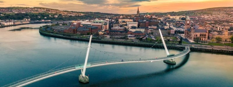 Висячий (подвесной) мостовой переход "мост мира" Peace Bridge (Foyle)