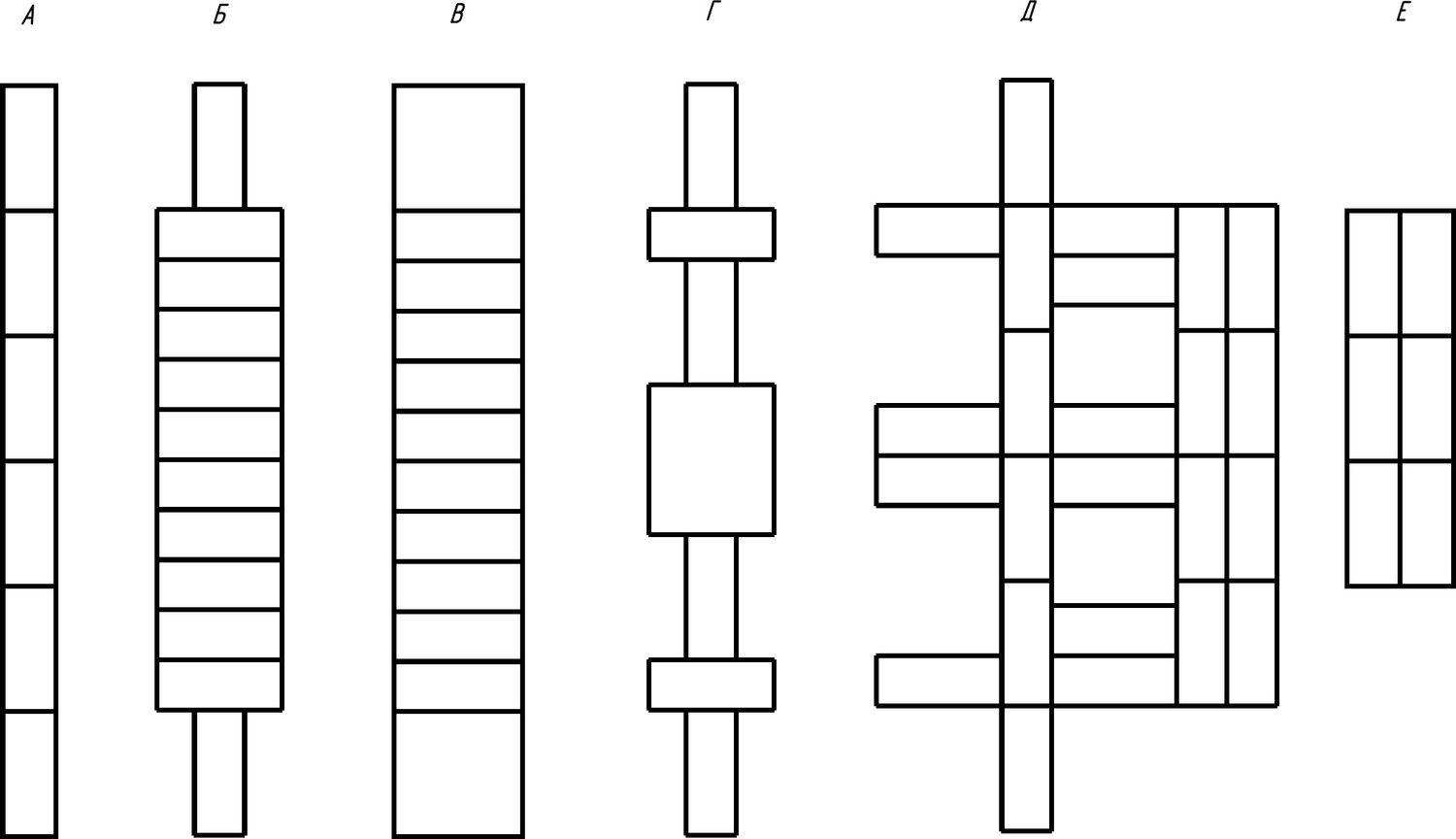 Конфигурации собираемых мостов марки МПКТ